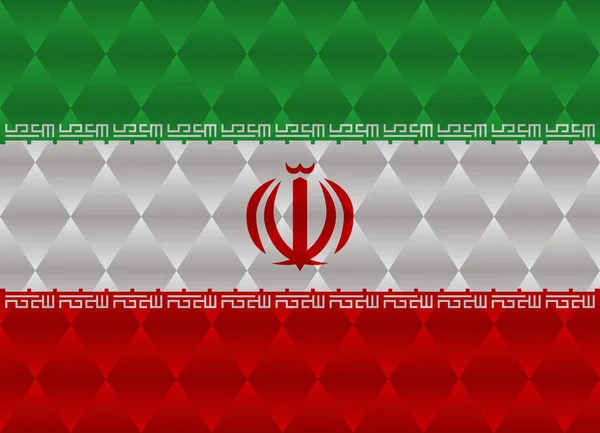 Iran laag poly vlag — Stockvector