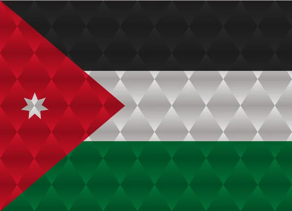 Jordanië lage poly vlag — Stockvector