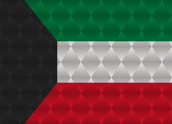 Kuwait baja bandera de poli — Vector de stock