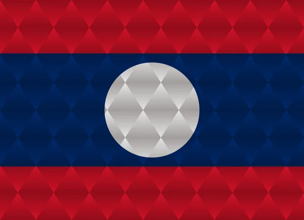 Laos bandera polivinílica baja — Archivo Imágenes Vectoriales