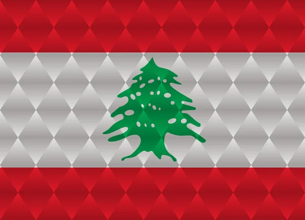 Lebanon low poly flag — Stock Vector