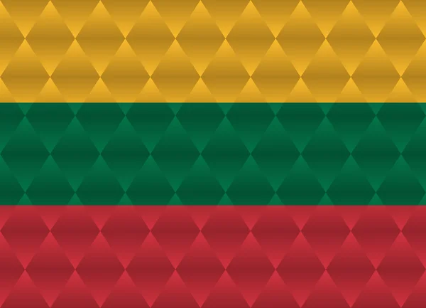 Litauen låg poly flagga — Stock vektor