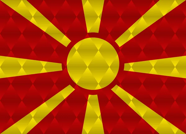 Macedonia low poly flag — Stock Vector