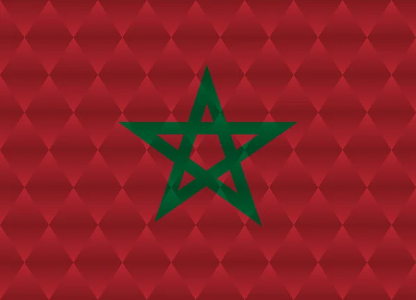 Marokko laag poly vlag — Stockvector