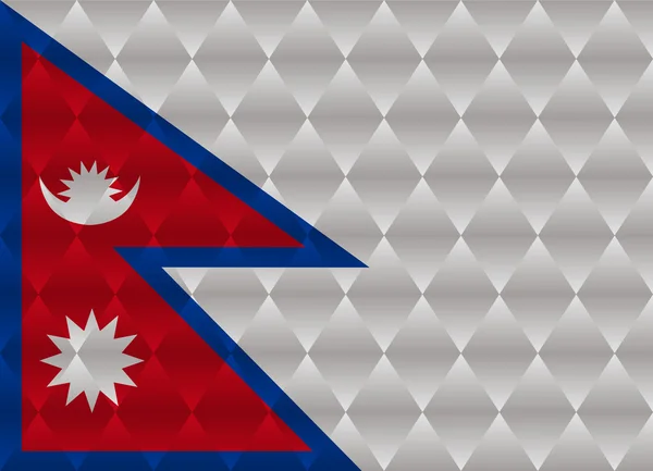 Nepal bandera de poli baja — Archivo Imágenes Vectoriales