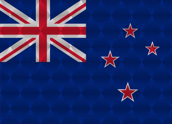 New zealand low poly flag — Stock Vector