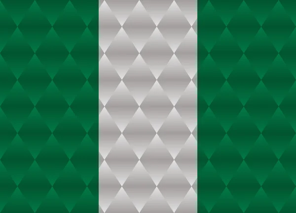 Nijerya düşük Poli bayrak — Stok Vektör