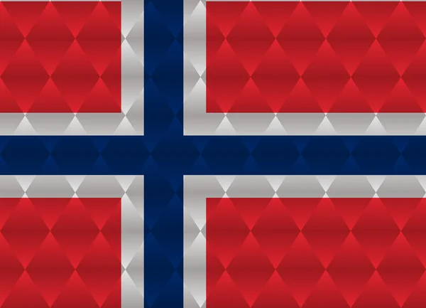 Norge låg poly flagga — Stock vektor