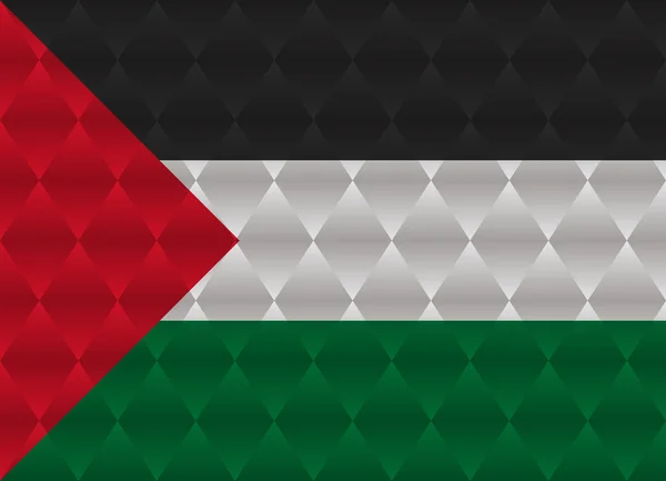 巴勒斯坦低聚旗 — 图库矢量图片