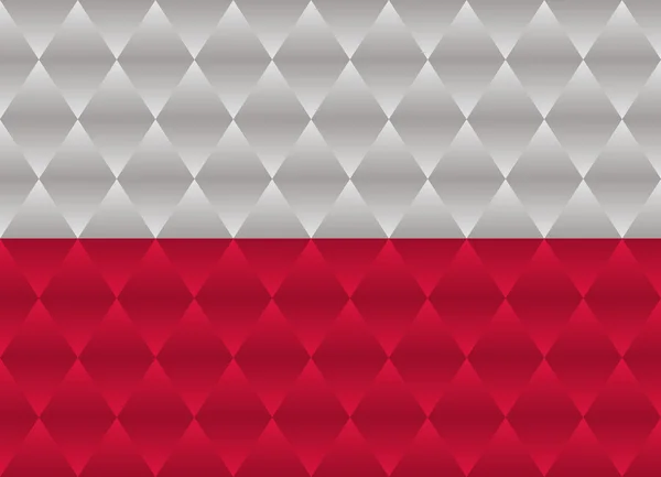 Poland low poly flag — Stock Vector