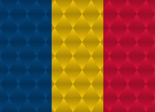 Roumaine drapeau bas poly — Image vectorielle