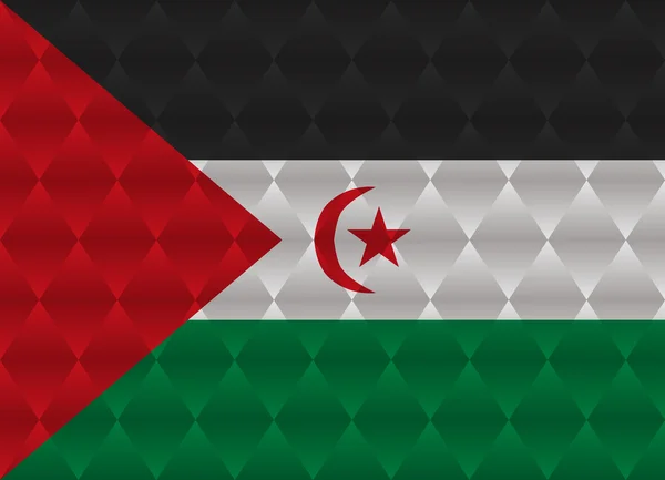 Сахарська Арабська Демократична Республіка низький полі прапор — стоковий вектор