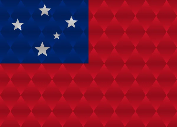 Samoa baixo poli bandeira —  Vetores de Stock