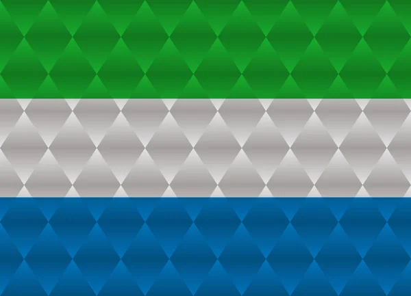 Sierra leone düşük Poli bayrak — Stok Vektör