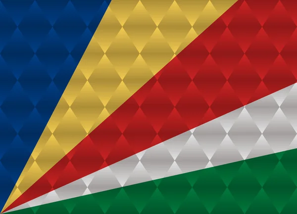 Seychelles low poly flag — Stock Vector