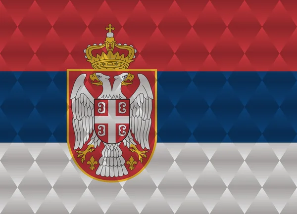 Serbien low poly flag — Stockvektor