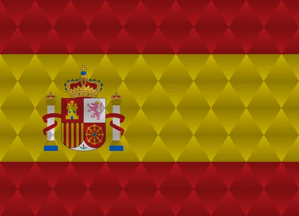 Bandera de España baja poli — Vector de stock
