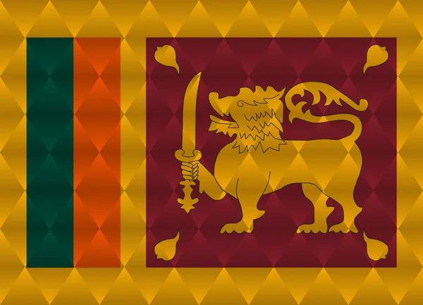 Sri lanka drapeau poly bas — Image vectorielle