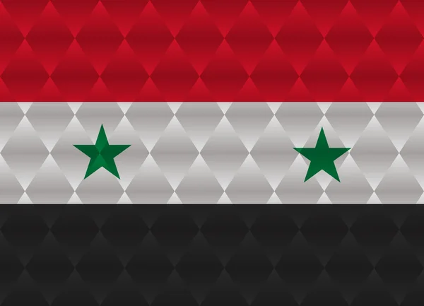 Syrien low poly flag — Stockvektor