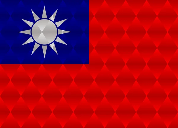 Ταϊβάν χαμηλή πολυ σημαία — Διανυσματικό Αρχείο