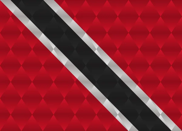 Trinidad e tobago baixo poli bandeira —  Vetores de Stock