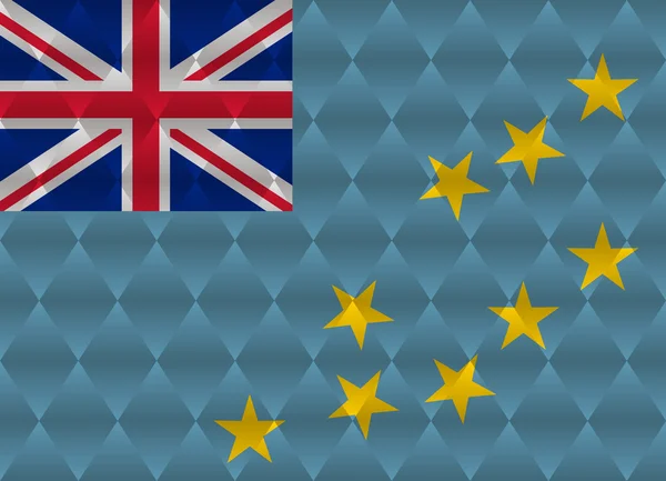 Tuvalu bas drapeau poly — Image vectorielle