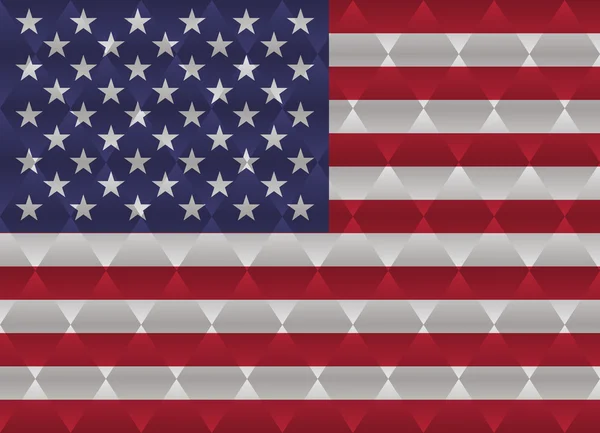Förenta staterna låg poly flagga — Stock vektor