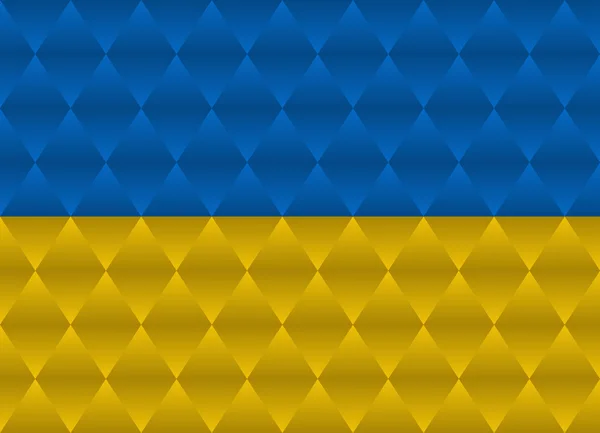 ウクライナ低ポリ フラグ — ストックベクタ