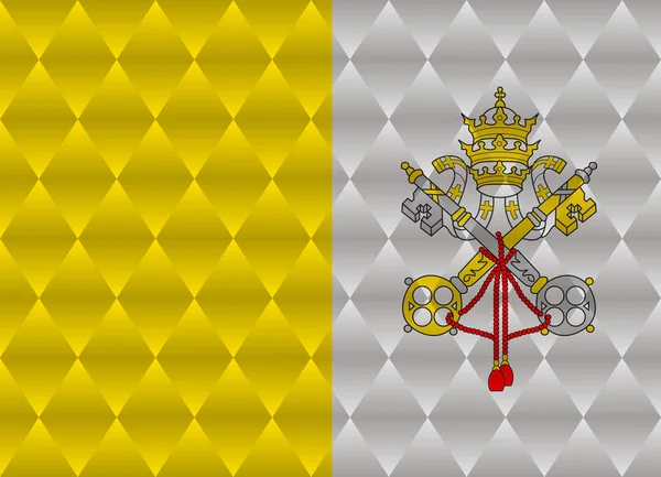 Vatikan Şehri düşük Poli bayrak — Stok Vektör
