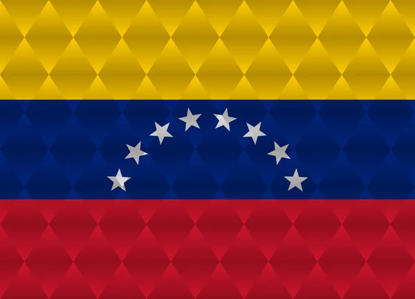 Venezuela baja bandera de poli — Vector de stock