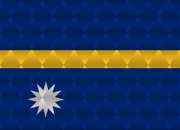 Nauru low poly flag — Stock Vector