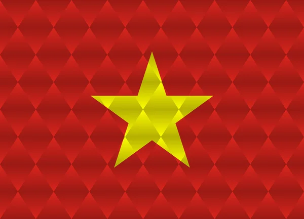 ベトナム低ポリ フラグ — ストックベクタ