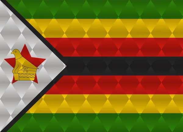 Zimbabwe bas drapeau poly — Image vectorielle