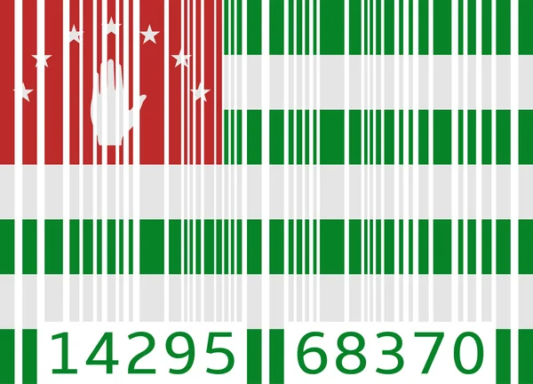 Bar kod bayrağı Abhazya — Stok Vektör