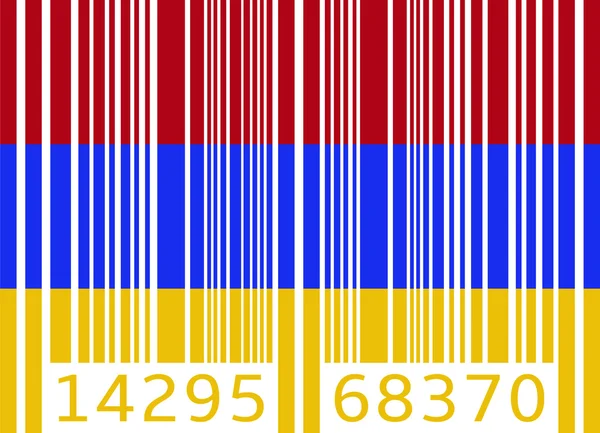 Código de barras flag armenia — Archivo Imágenes Vectoriales