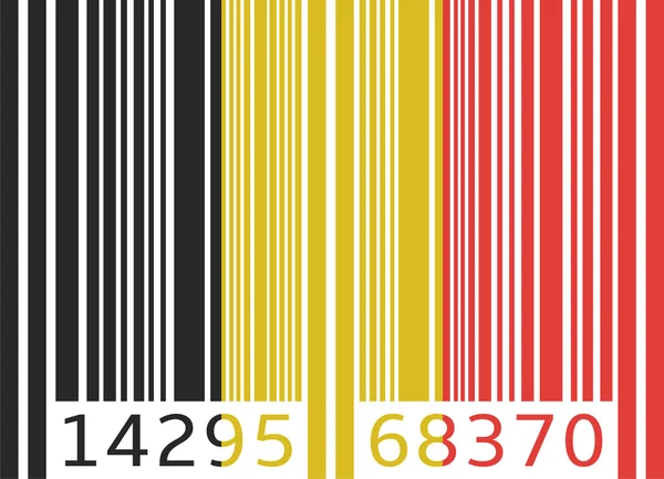 Codice a barre bandiera belgio — Vettoriale Stock