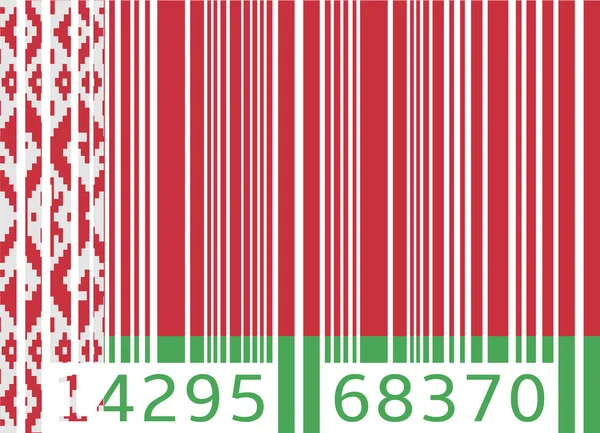 Código de barras flag belarus — Vetor de Stock
