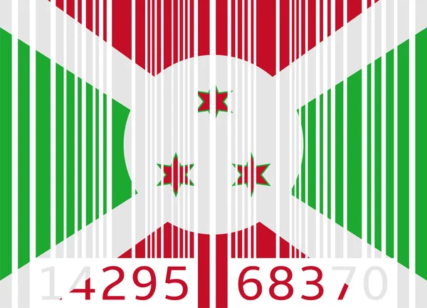 Código de barras flag burundi — Archivo Imágenes Vectoriales