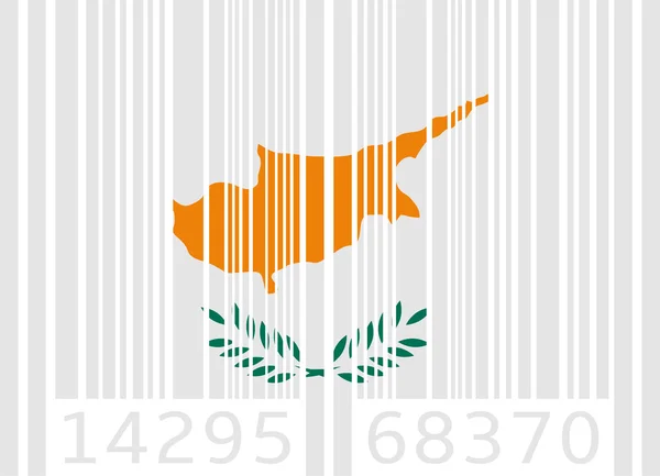 Code à barres drapeau cyprus — Image vectorielle