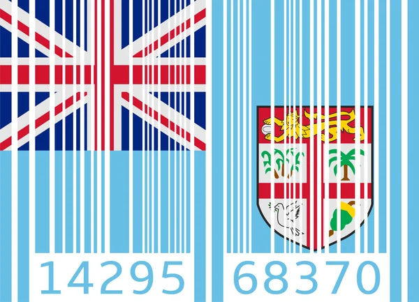 Código de barras flag fiji — Vector de stock