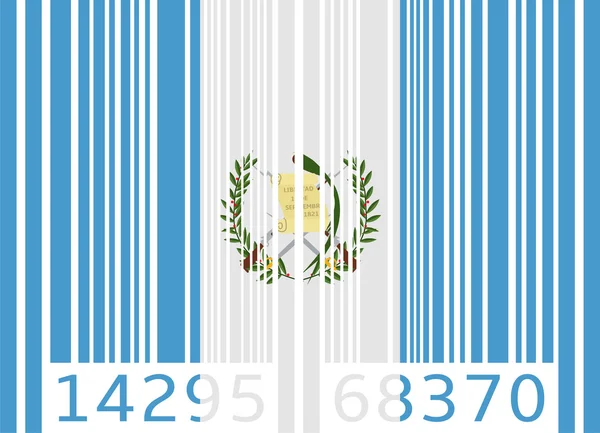 Штрих-код прапор Гватемали — стоковий вектор