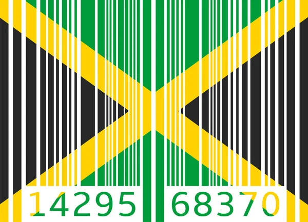 Čárový kód vlajka Jamajka — Stockový vektor