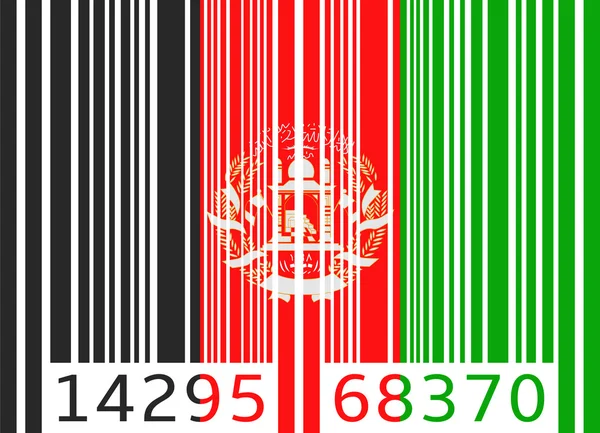 Bandera del código de barras afghanistan — Archivo Imágenes Vectoriales
