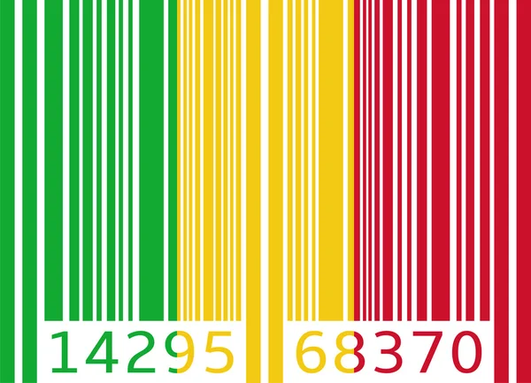 Código de barras flag mali — Archivo Imágenes Vectoriales