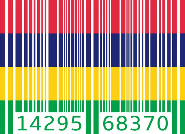 Código de barras flag mauritius — Archivo Imágenes Vectoriales