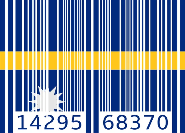 Strichcode Flagge nauru — Stockvektor