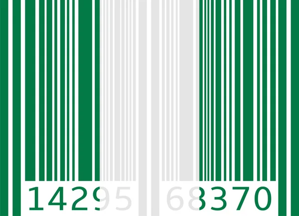 Bandera del código de barras nigeria — Archivo Imágenes Vectoriales