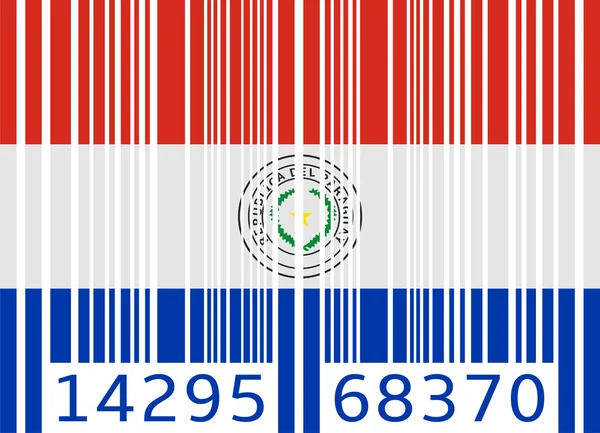 Bandera de código de barras paraguay — Archivo Imágenes Vectoriales