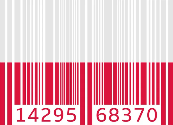 Bar code flag poland — Stock Vector