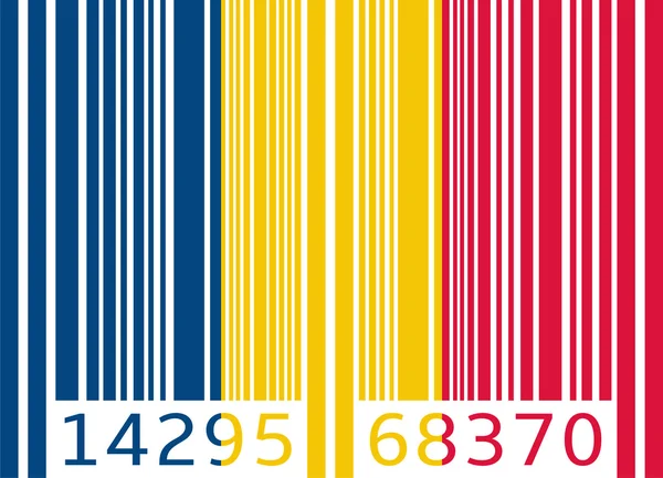 Código de barras flag romania — Archivo Imágenes Vectoriales